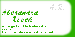 alexandra rieth business card